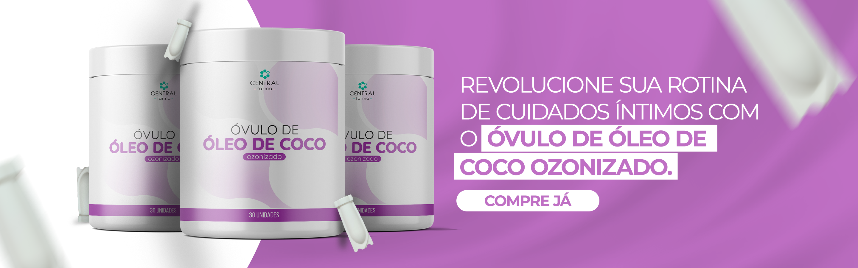 Óvulo de Óleo de Coco Ozonizado